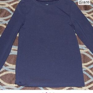 2 Girl's,Long Sleeve, Blue Tops